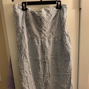 Strapless above the knee dress